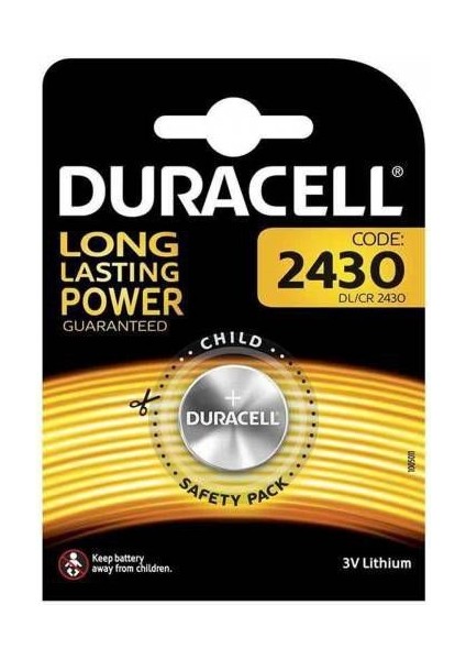 Cr2430 3v Lityum Para Pil Tekli Blister