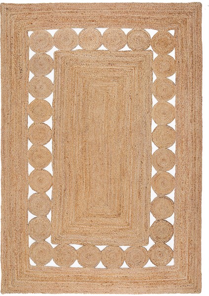 Urban Naturel El Dokuma Hasır Görünümlü Jüt Halı Full Bleach 102