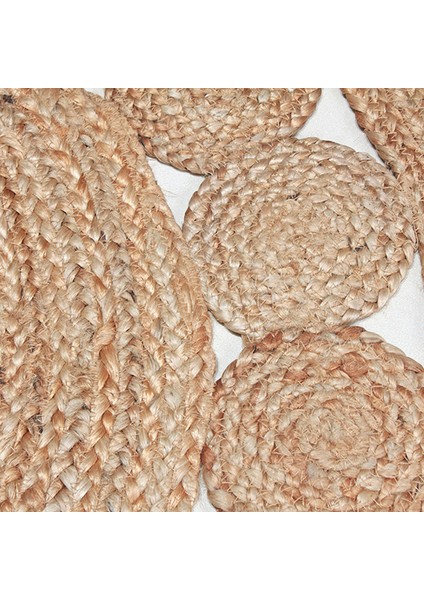 Urban Naturel El Dokuma Hasır Görünümlü Jüt Halı Full Bleach 102 modelleri
