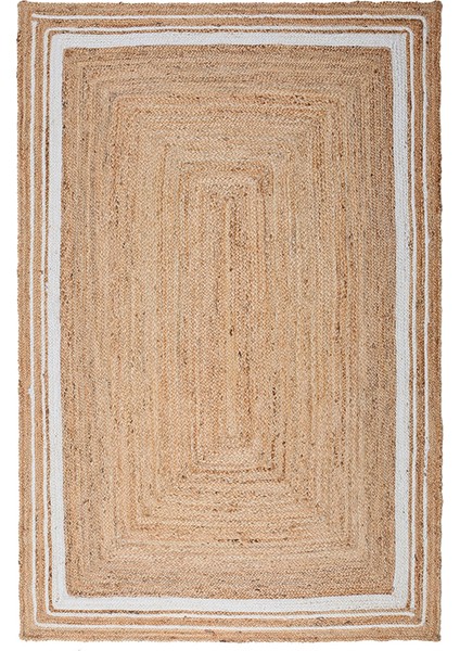 Urban Naturel El Dokuma Hasır Görünümlü Jüt Halı Full Bleach 103