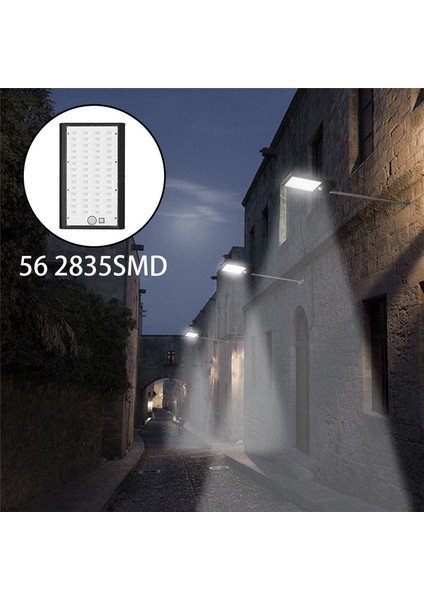 Güneş Sokak Duvar Lambası, 5W 56LED Güneş Oluk Işıkları Montaj Direği ile Duvar Aplikleri (Yurt Dışından)