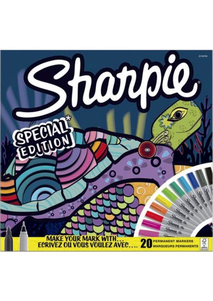 Fine Permanent Markör 20 Renk Kaplumbağa