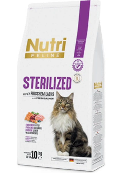 Nutri Feline Sterilized Somon Etli Kedi Maması 10 kg