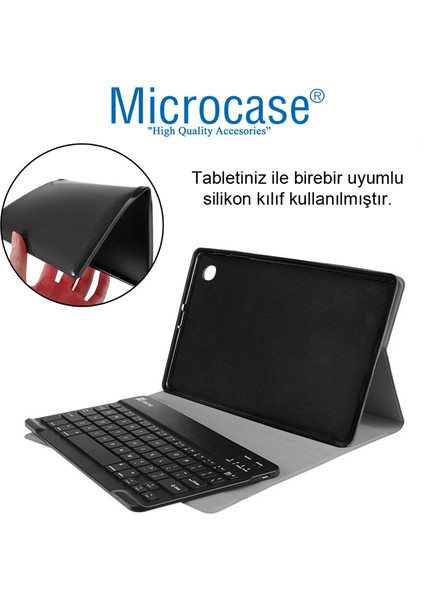 Samsung Galaxy Tab A7 T500 T505 T507 2020 10.4 Bluetooth Klavyeli Standlı Kılıf - Bkk4