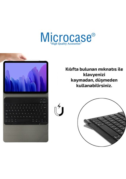 Samsung Galaxy Tab A7 T500 T505 T507 2020 10.4 Bluetooth Klavyeli Standlı Kılıf - Bkk4