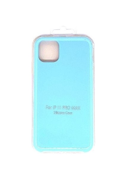 Apple iPhone 11 Pro Max Slikon Kapak Turkuaz Renk