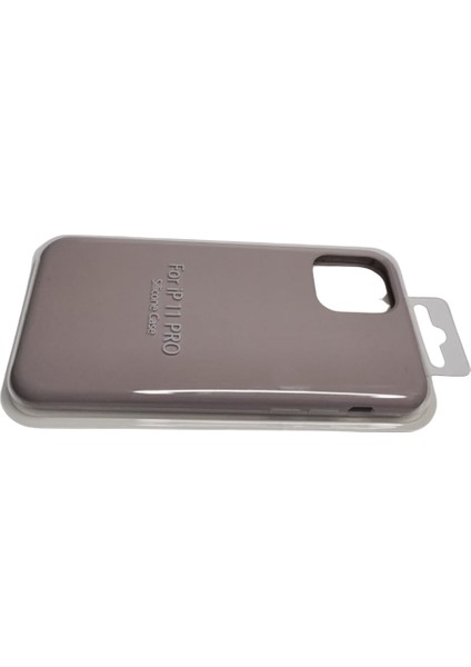 Apple iPhone 11 Pro Slikon Kılıf Gri Renk .