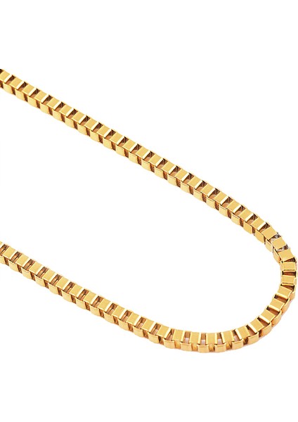 Sarı Gold 3 Mm. 60 Cm. Bayan-Erkek Çelik Zincir Ds78