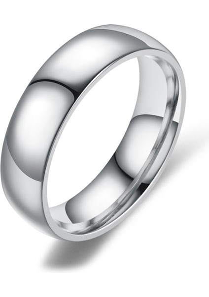 6 mm Söz Beyaz İp Kaplama Unisex Çelik Yüzük