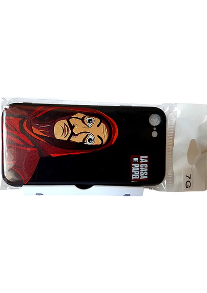 Apple iPhone 8 Slikon Kılıf La Casa De Papel Baskılı Gri Kapak