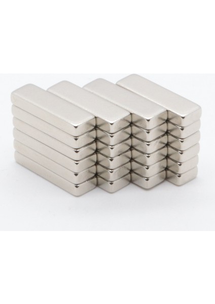Dikdörtgen Neodyum Mıknatıs 20 x 6 x 3 mm - 50 adet