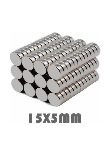 Yuvarlak Neodyum Mıknatıs D 15 x 5 mm Çap - 8 adet modelleri
