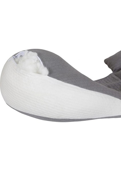 Çok Fonksiyonlu 2'li Hamile Destek Yastığı Gri-Beyaz fırsatları