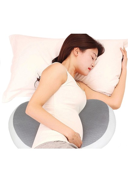 Çok Fonksiyonlu 2'li Hamile Destek Yastığı Gri-Beyaz indirimleri