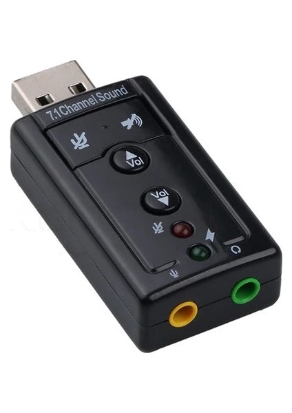 USB Ses Kartı USB Sound 7.1 Ch Tuşlu USB Ses Kartı USB 2.0 7.1 Stereo Ses Efektli Ses Kartı