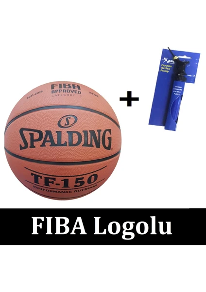 TF-150 Laminasyon Yapı 8 Panel No 7 Basketbol Topu Perform Fıba Logolu + Povit Top Pompası