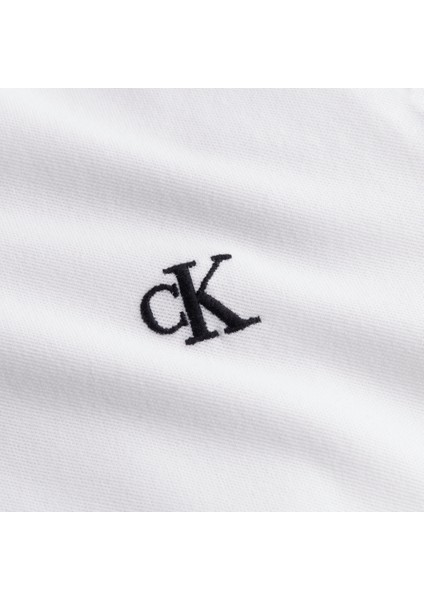 Calvin Klein Erkek Beyaz Tipping slim Polo T-Shirt