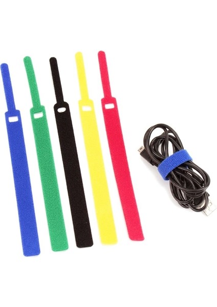 Tme Bez Cırt Cırt Şarj Kablo Bağı Düzenleyici 5li Paket 145MM