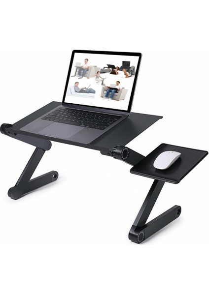 Yükseklik Ayarlı Laptop Notebook Ders Çalışma Masası Mousepadli