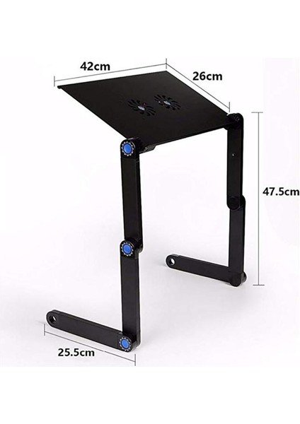 Yükseklik Ayarlı Laptop Notebook Ders Masası Fanlı Mousepadli