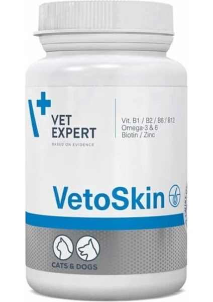 Vet Expert Vetoskin 90 Kapsül Köpek & Kedi Vitamin