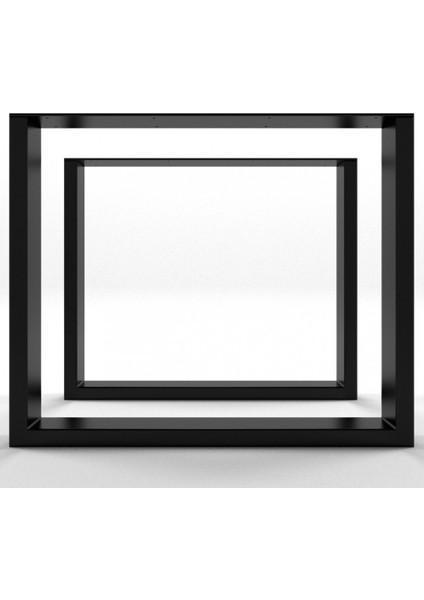 Metal Tasarım Masa Ayakları 70X80 cm Siyah Renk 1 Takım