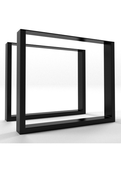 Metal Tasarım Masa Ayakları 70X80 cm Siyah Renk 1 Takım