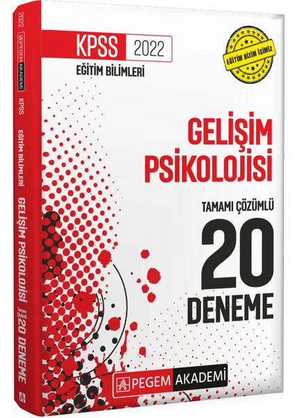 Pegem Akademi Yayıncılık 2022 KPSS Eğitim Bilimleri Gelişim Psikolojisi 20 Deneme