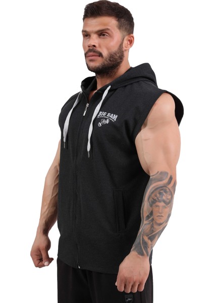 Oversize Kapşonlu Spor Yelek Big Sam 3578 fiyatları