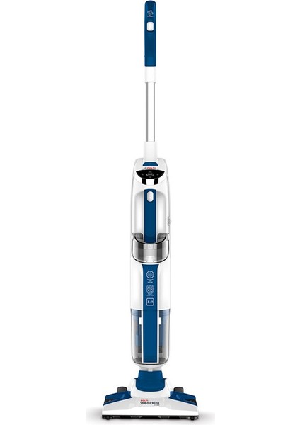 Vaporetto Clean 3 Blue Buharlı Tabancası Ayrılabilen 3 in 1 -Siklonik Vakumlu Dik Süpürge