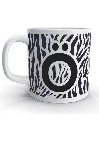 Ö Harfi Zebra Tasarım Desenli Harfli Kupa Bardak