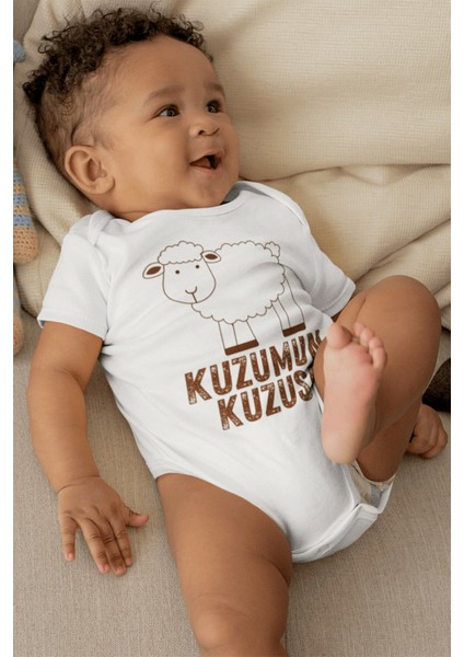 Kuzumun Kuzusu Desenli Kısa Kol Body