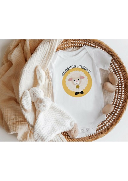 Anasının Kuzusu Organik Yazılı Bebek Body Zıbın