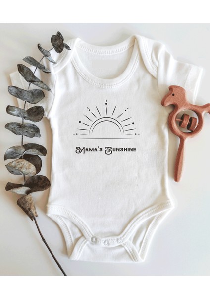 Mama's Sunshine Kısa Kol Organik Bebek Body