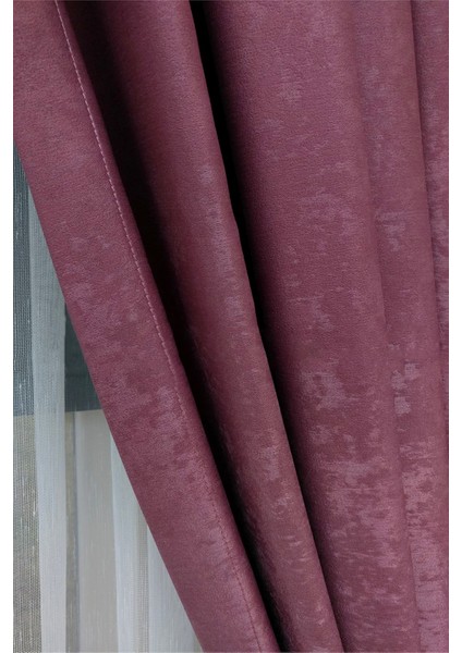 Gül Kurusu Düz Renk Pileli Soft Fon Perde, 1/3 Sık Pile, Tek Kanat 70 x 250 cm indirimleri