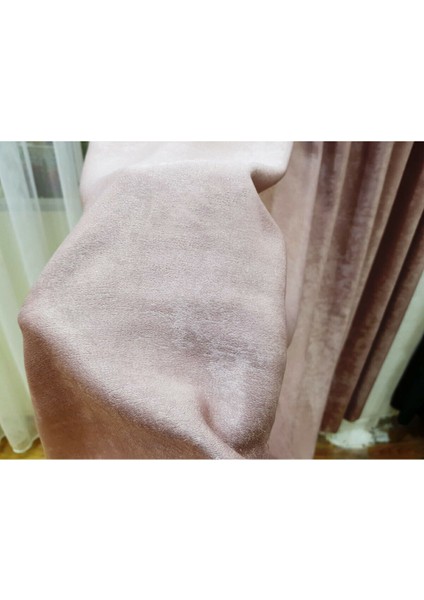 Pudra Düz Renk Pileli Soft Fon Perde, 1/3 Sık Pile, Tek Kanat 50 x 270 cm indirimleri