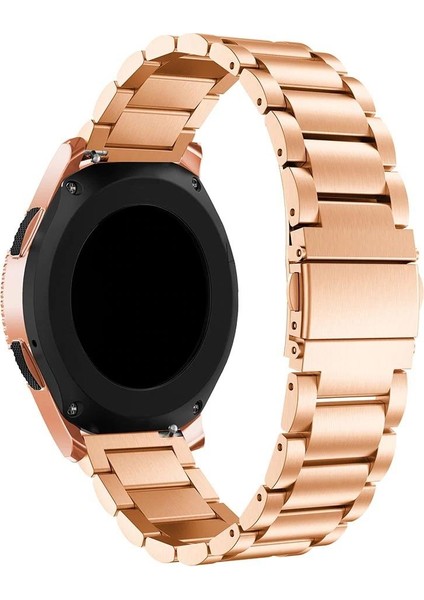 Samsung Galaxy Watch 46 mm Uyumlu Metal Kordon Premium Paslanmaz Çelik Kayış Baklalı Modelrose Gold fiyatları