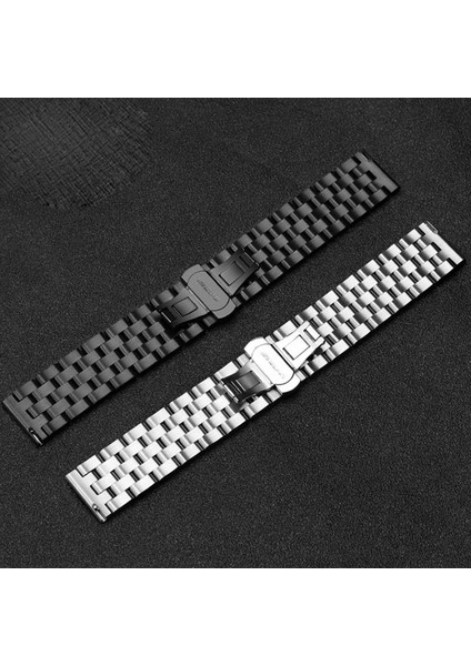 Samsung Gear S3 Uyumlu Metal Kordon Paslanmaz Çelik Kayış Premiumsiyah fırsatları