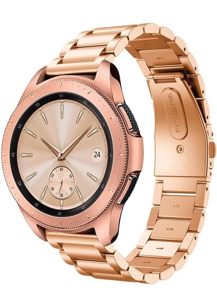 Samsung Gear S3 Uyumlu Metal Kordon Premium Paslanmaz Çelik Kayış Baklalı Modelrose Gold fırsatları
