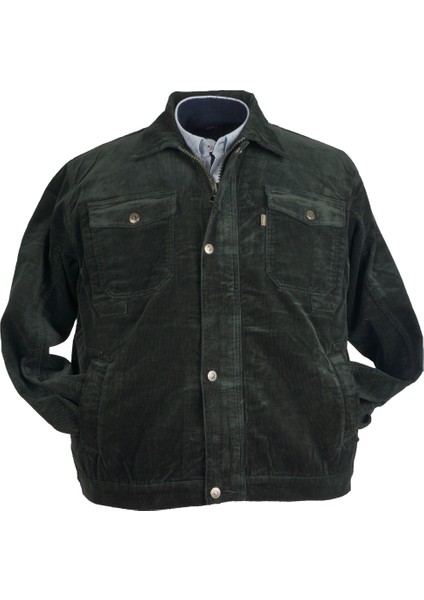 Büyük Beden Battal Boy Dekons Kadife Mevsimlik Mont