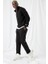 Erkek Siyah Fermuarlı Oversize Sweatshirt 1