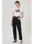 Kadın Siyah Stella Tapered Fit Denim Esnek Jean Kot Pantolon 2