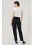 Kadın Siyah Stella Tapered Fit Denim Esnek Jean Kot Pantolon 4