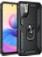 Xiaomi Poco M3 Pro 5g Kılıf Vega Tank Standlı Yüzüklü Mıknatıslı+Nano Glass Siyah 1