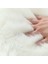 Puffy Yumoş Beyaz Peluş Akrilik Yuvarlak Halı Şık Tasarım ve Dekoratif Özellik 2