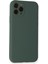 Apple Iphone 11 Pro Kılıf Nano Içi Kadife Silikon - Koyu Yeşil 3