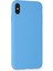 Apple Iphone x Kılıf Nano Içi Kadife Silikon - Mavi 3