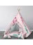 Dijital Baskılı Kızıldereli Çocuk Bebek Odası Oyun Çadırı Model: 035 1