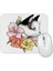 Cat Portrait In Gladiolus Flowers Pink Edition Kedi Mouse Pad 1