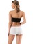 Beyaz Kadın Kısa Şort Boxer Seamless Dikişsiz Örme Toparlayıcı Şekillendirici Rahat Doku 5
